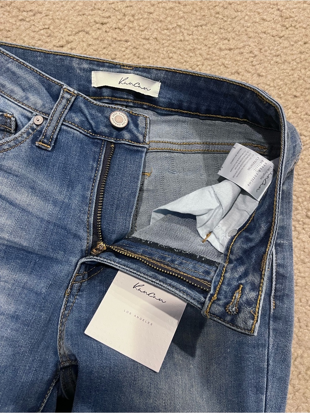 NWT Women's Blue Denim Jeans KanCan Bootcut western flare size 24 / 1 - Picture 2 of 4